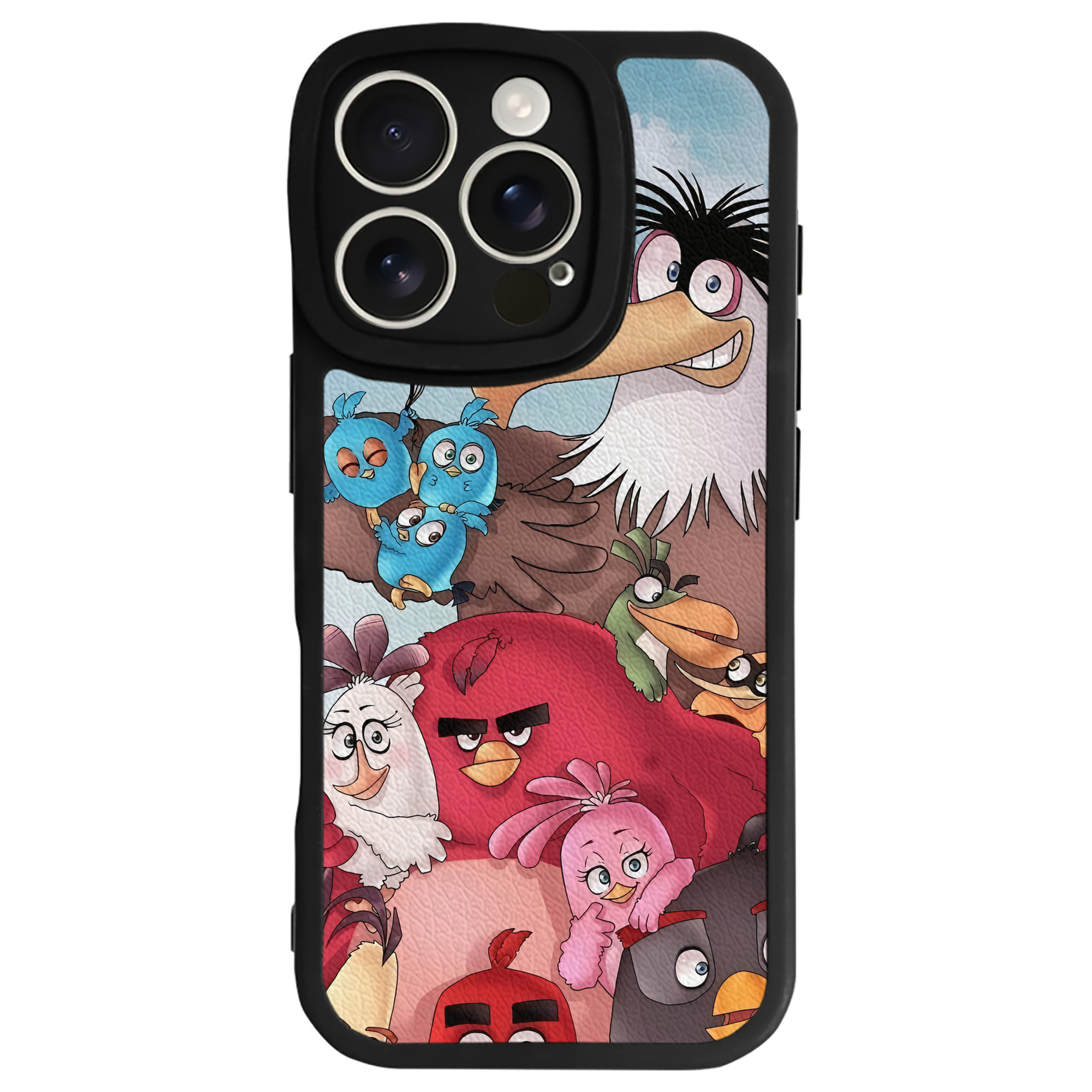 （画像用） Angry Birds アングリーバード 【iPhone 16シリーズ対応】シリコンスマホケース（レザー調） 材質：シリコン